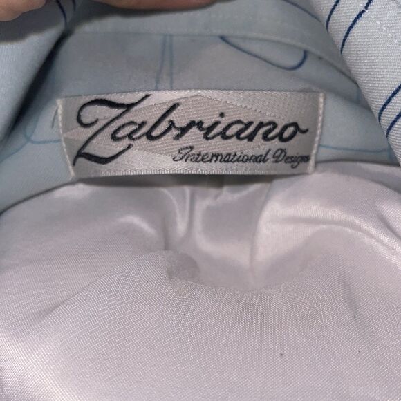 Zabriano Light Blue Mens‎ Short Sleeve Button Down Shirt XXL Rayon - Picture 8 of 8